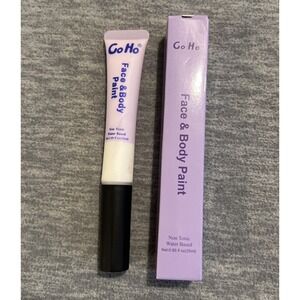 Go Ho White Face & Body Paint Stick Non Toxic Water Based High Pigment .85oz New